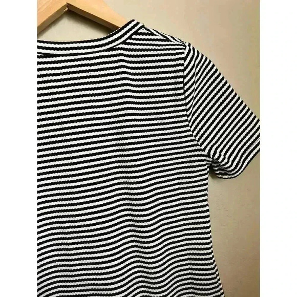 J. Crew Mercantile Striped Short-Sleeve‎ Structured Knit Dress Size Small - Picture 6 of 12